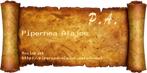 Pipernea Alajos névjegykártya